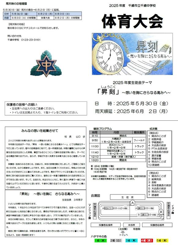 2025体育大会プログラム