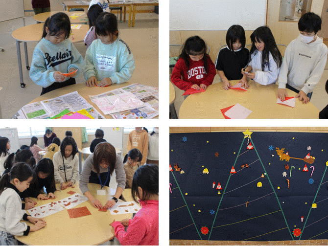 図書ボラクリスマス折り紙会